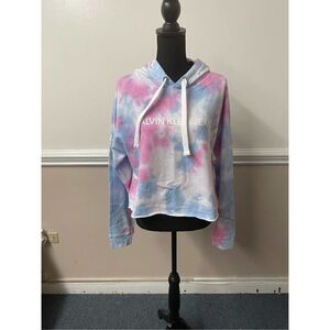 NWT Calvin Klein Tie Dye Cropped Hoodie- Medium